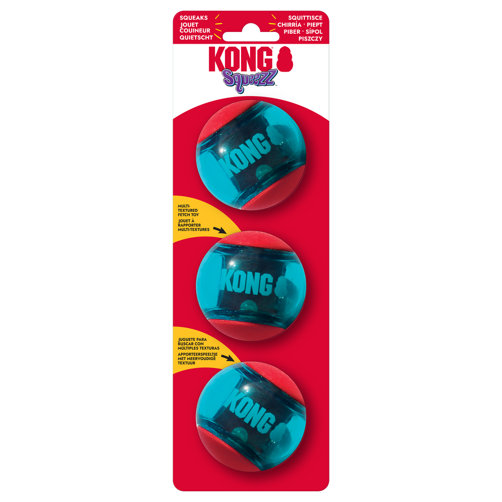 Kong Squeezz Action Red x3 Medium