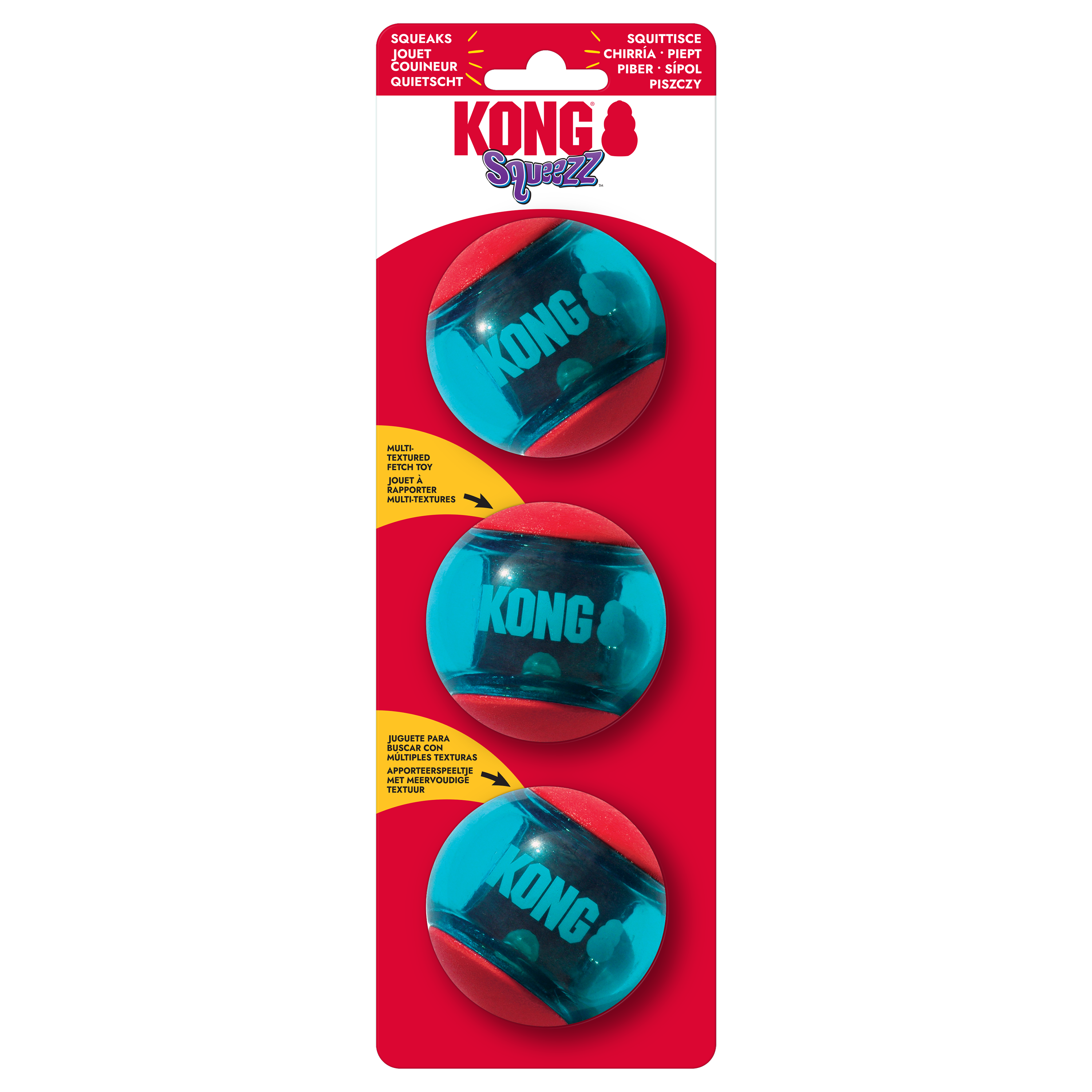 Kong Squeezz Action Red x3 Medium