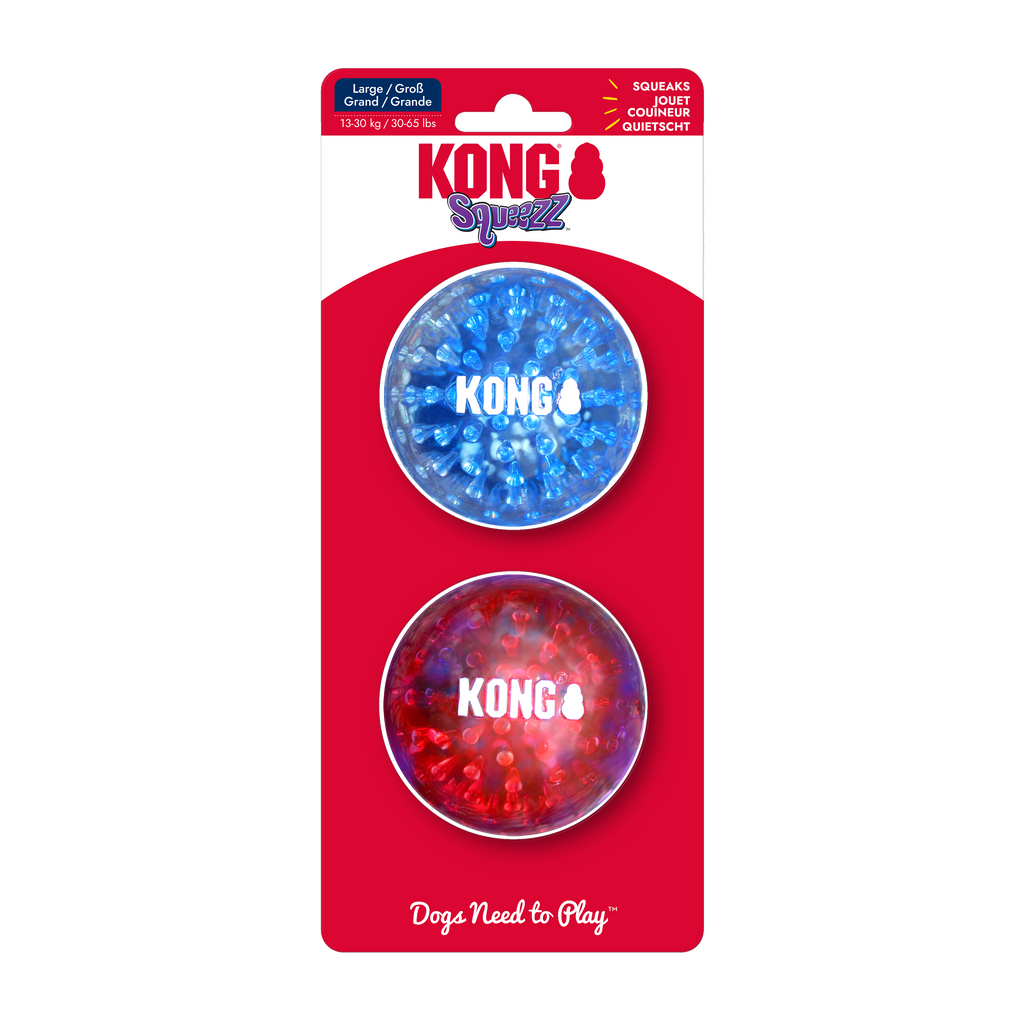 Kong Squeezz Geodz 2pk Assorted L
