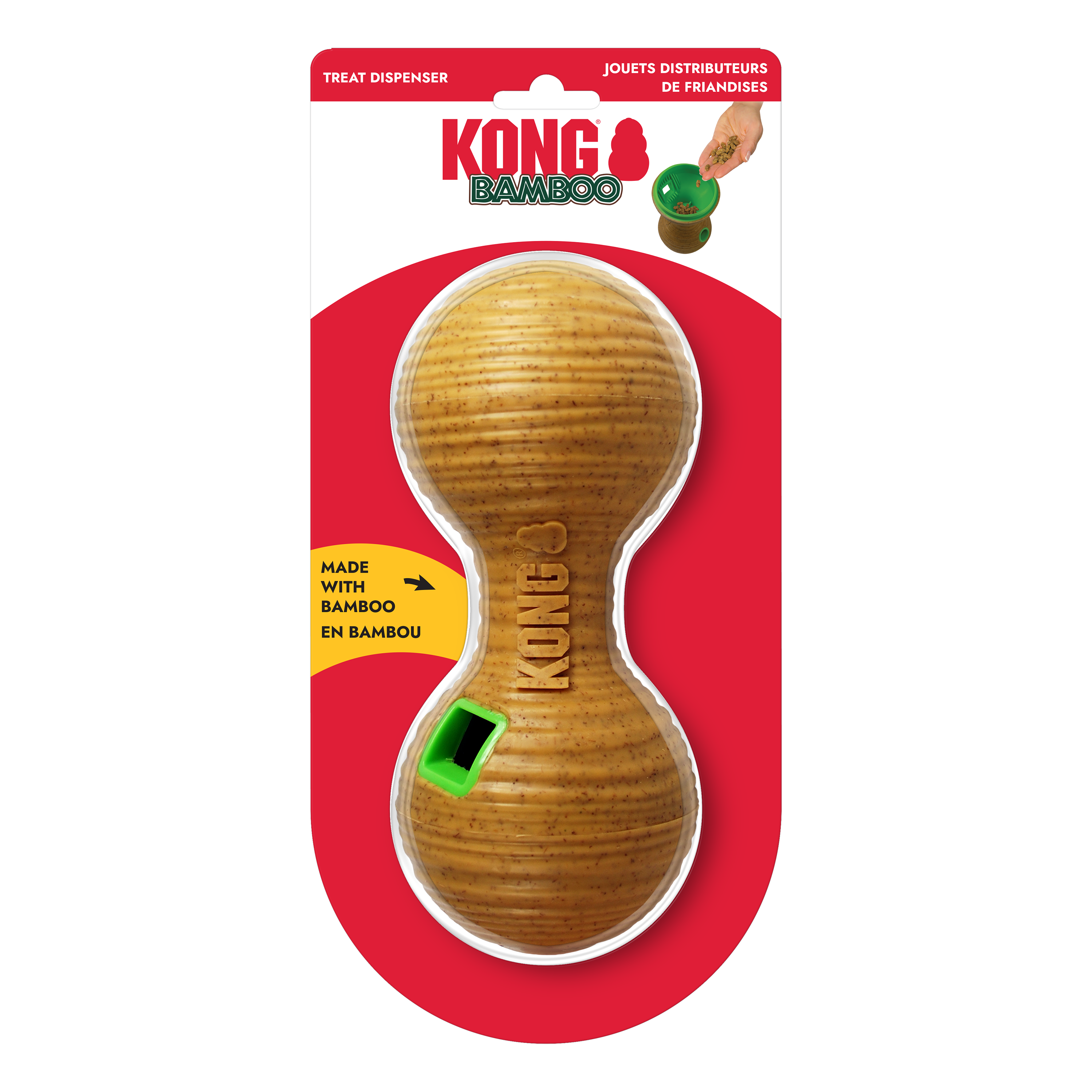 Kong Bamboo Feeder Dumbbell Medium