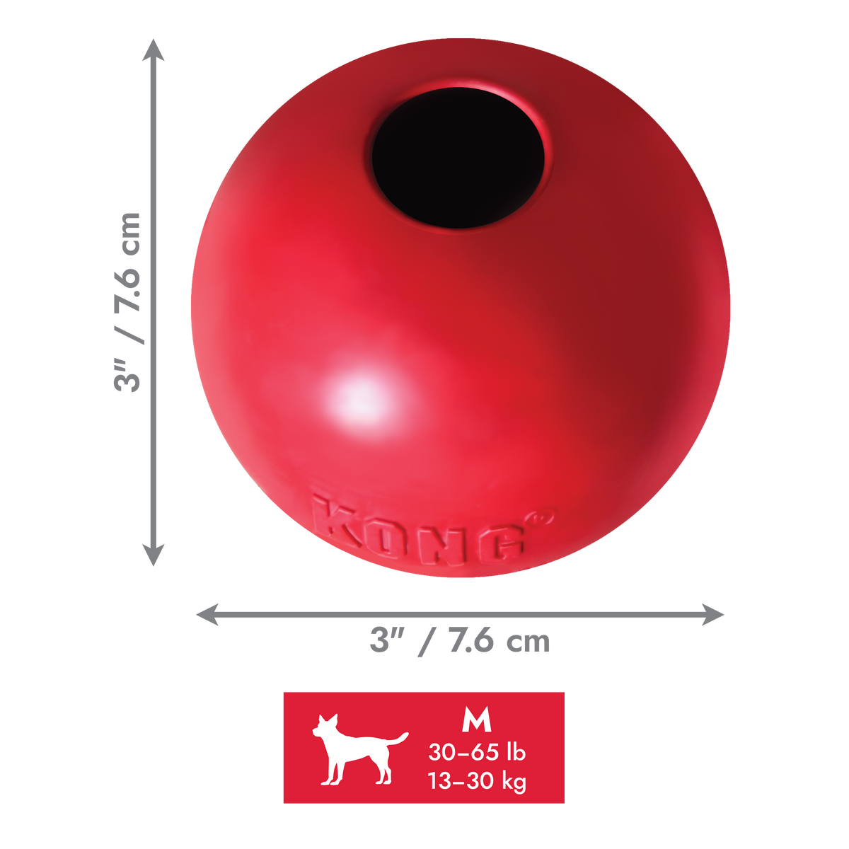 KONG Ball w/Hole Md EU