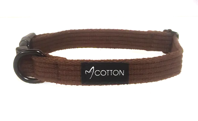 Gor Cotton Collar Small Brown 1.5cm