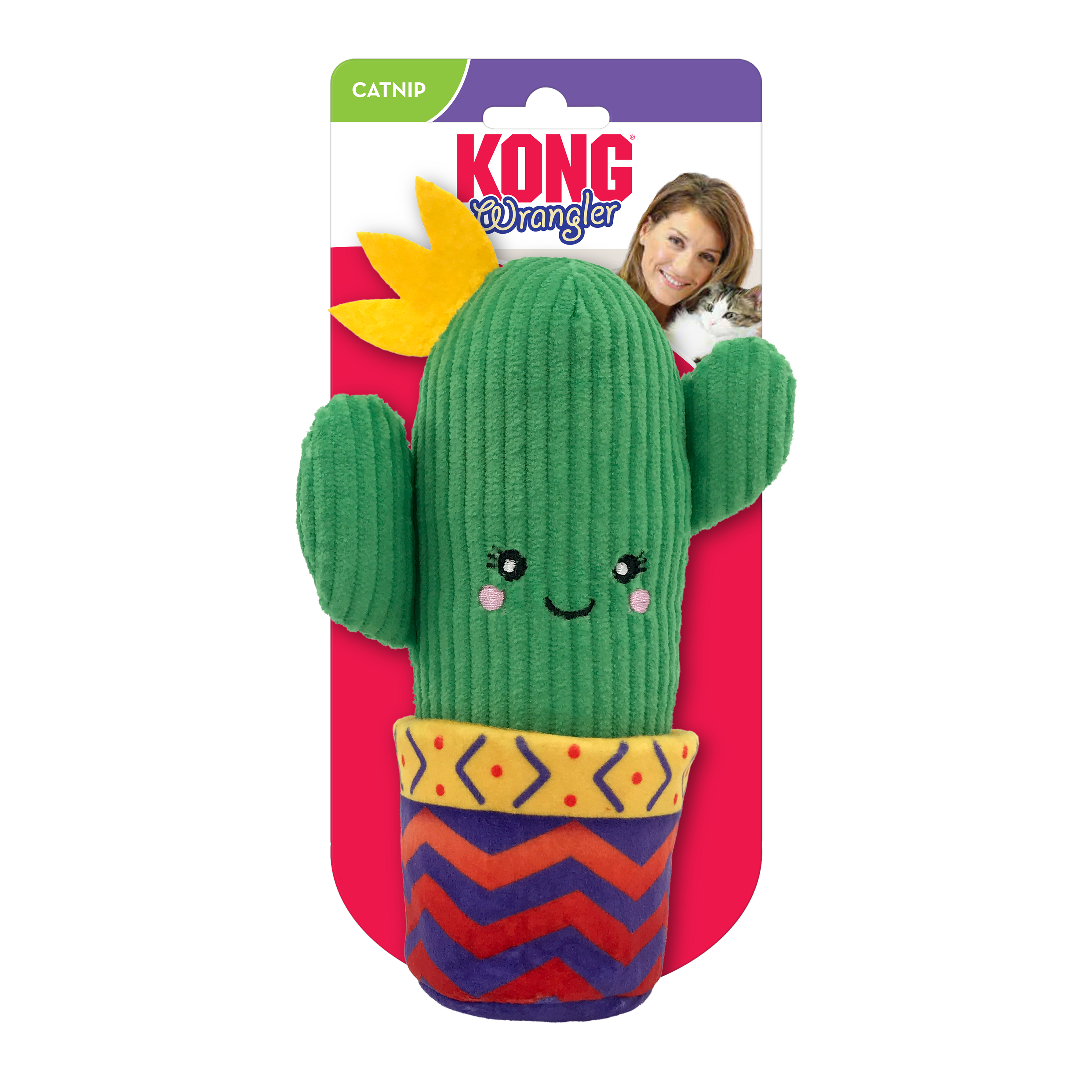 Kong Xmas Cat Wrangler Cactus Each