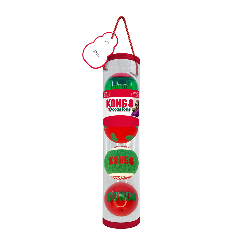 Kong Xmas Occasions Balls 4 Pack Medium
