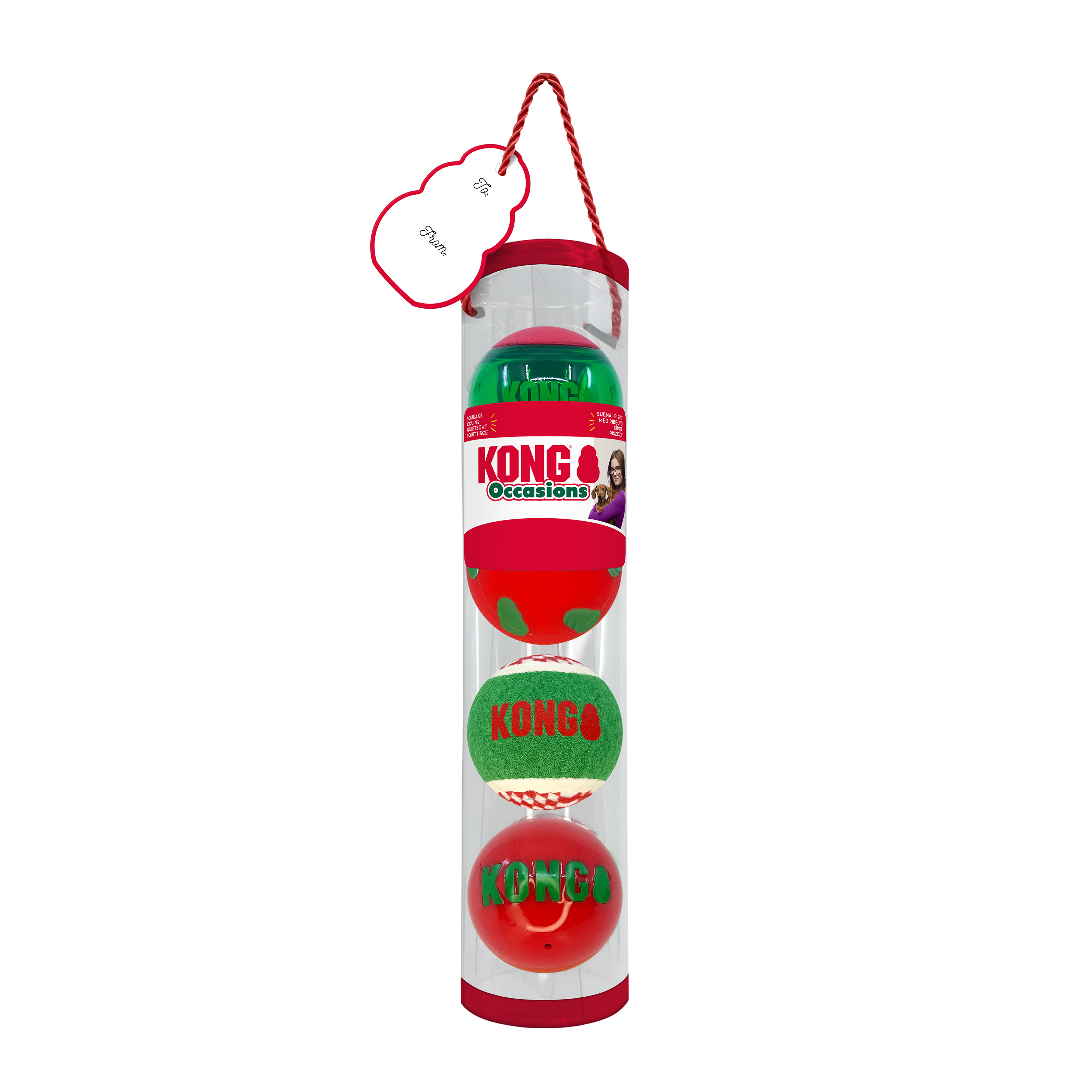 Kong Xmas Occasions Balls 4 Pack Medium