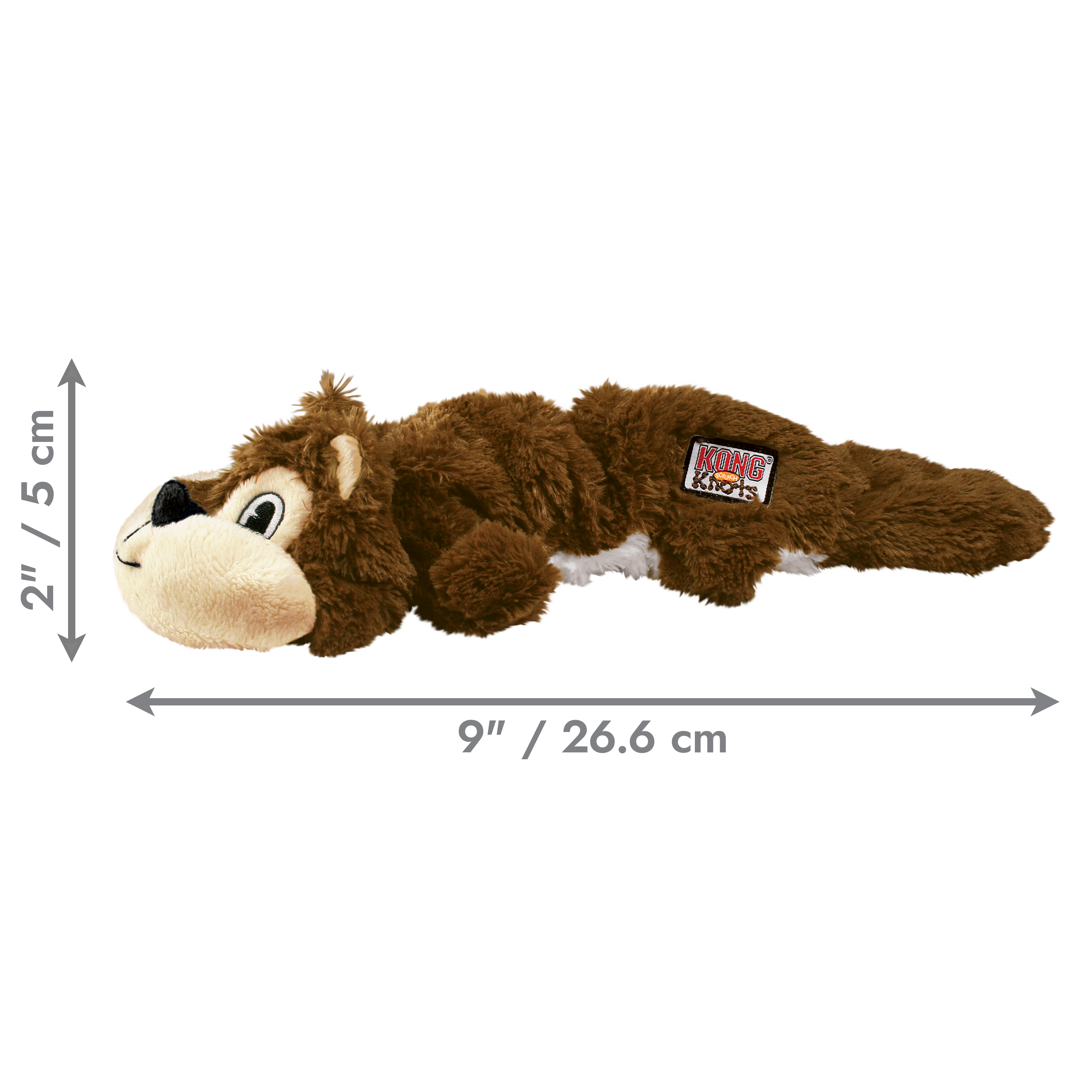 Kong Scrunch Knots Squirrel Medium
