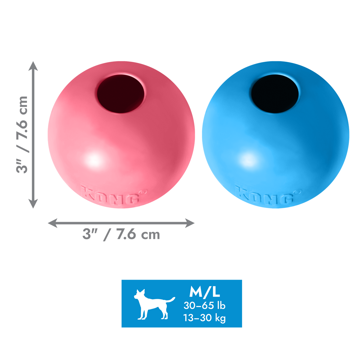KONG Puppy Ball w/Hole Md/Lg EU