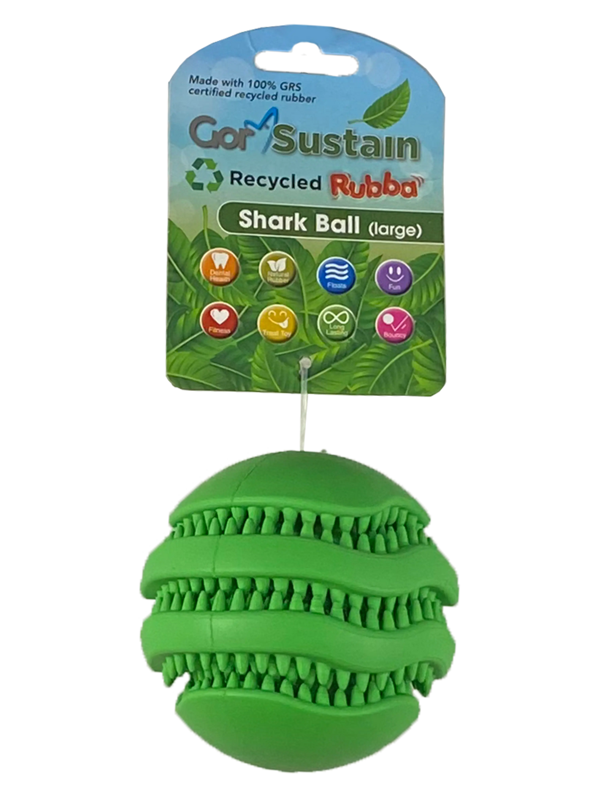 Gor Sustain Rubba Shark Ball Large (10.5cm) Green