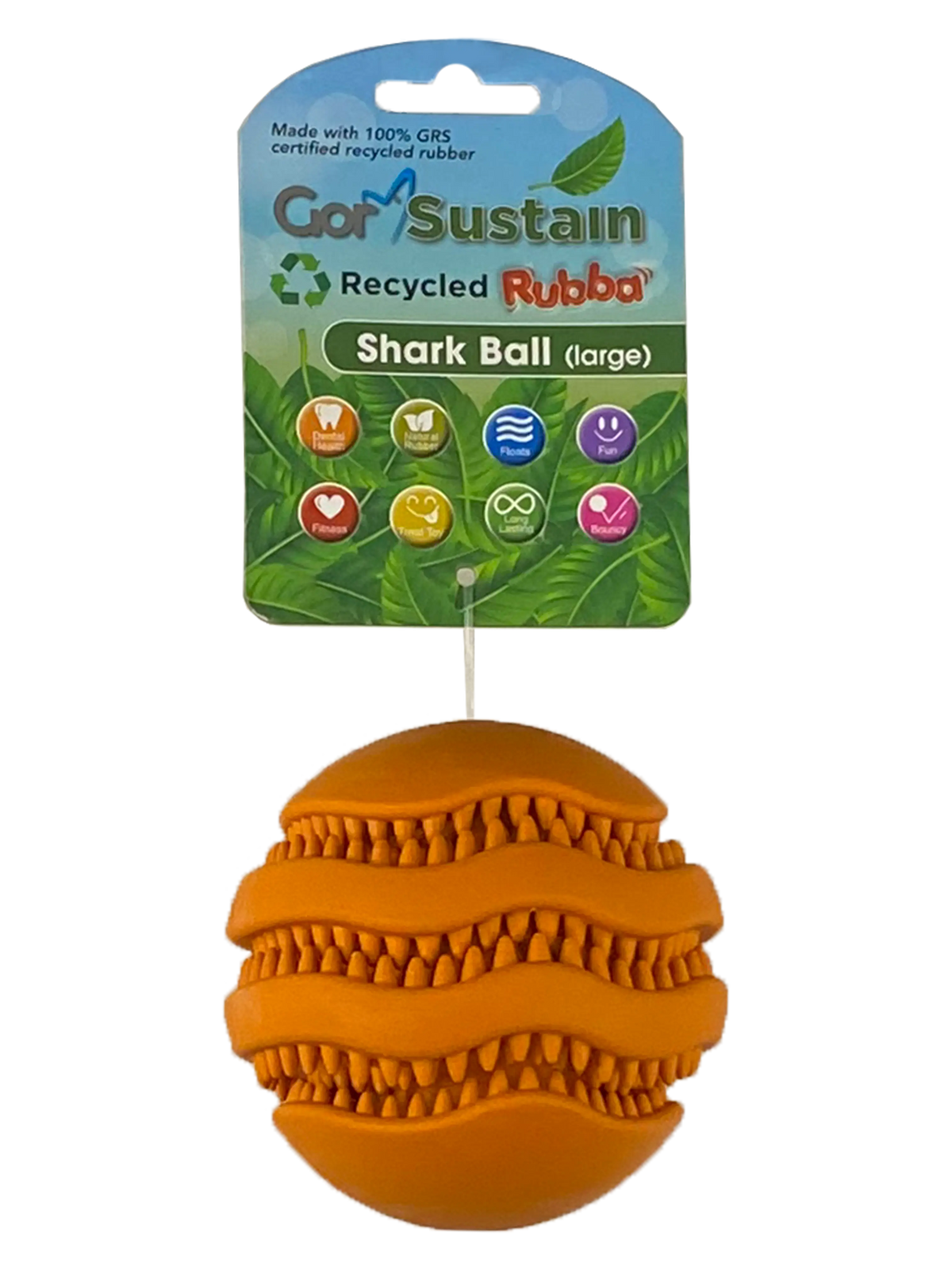Gor Sustain Rubba Shark Ball Large (10.5cm) Orange