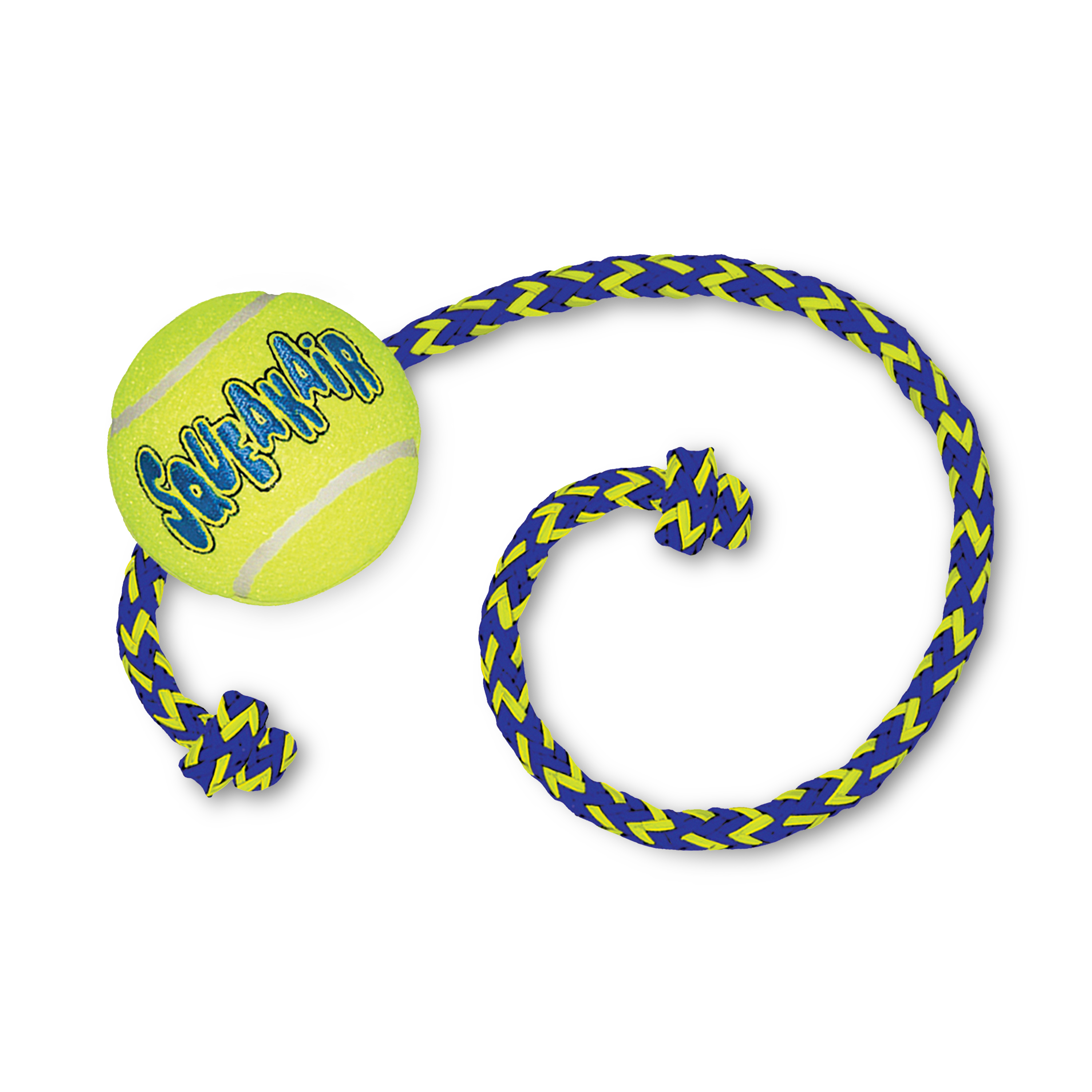 Kong SqueakAir Ball with Rope Medium