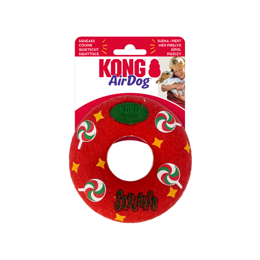 Kong Xmas AirDog Squeaker Donut Medium