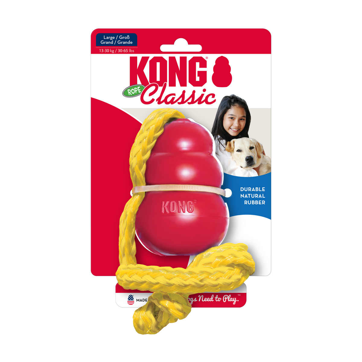 KONG Classic w/Rope Lg EU