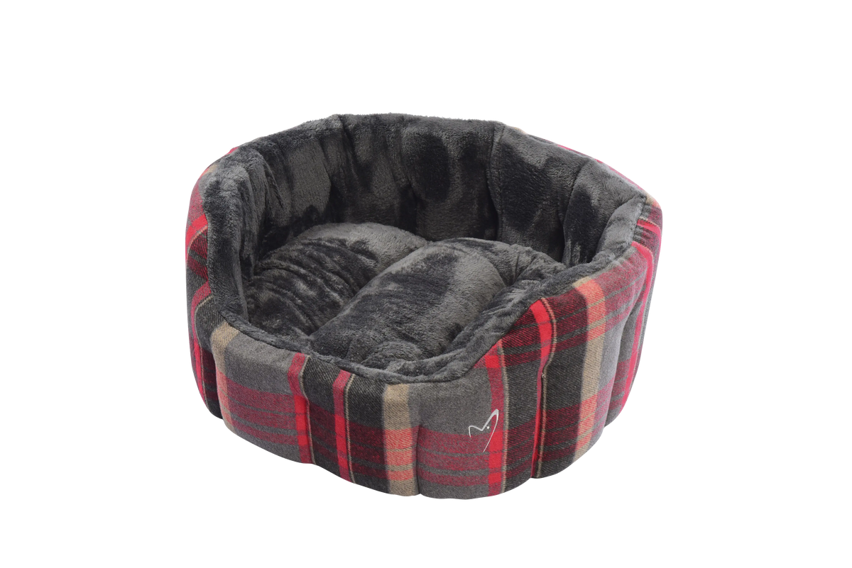 Camden Deluxe Bed Medium 66cm(26")Red Check