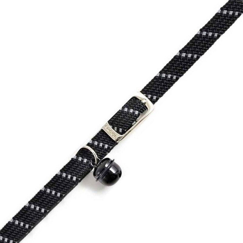 Ancol Reflective Black Soft Weave Cat Collar