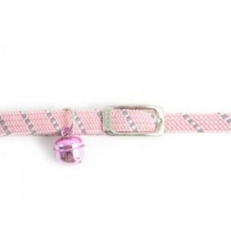 Ancol Reflective Pink Soft Weave Cat Collar