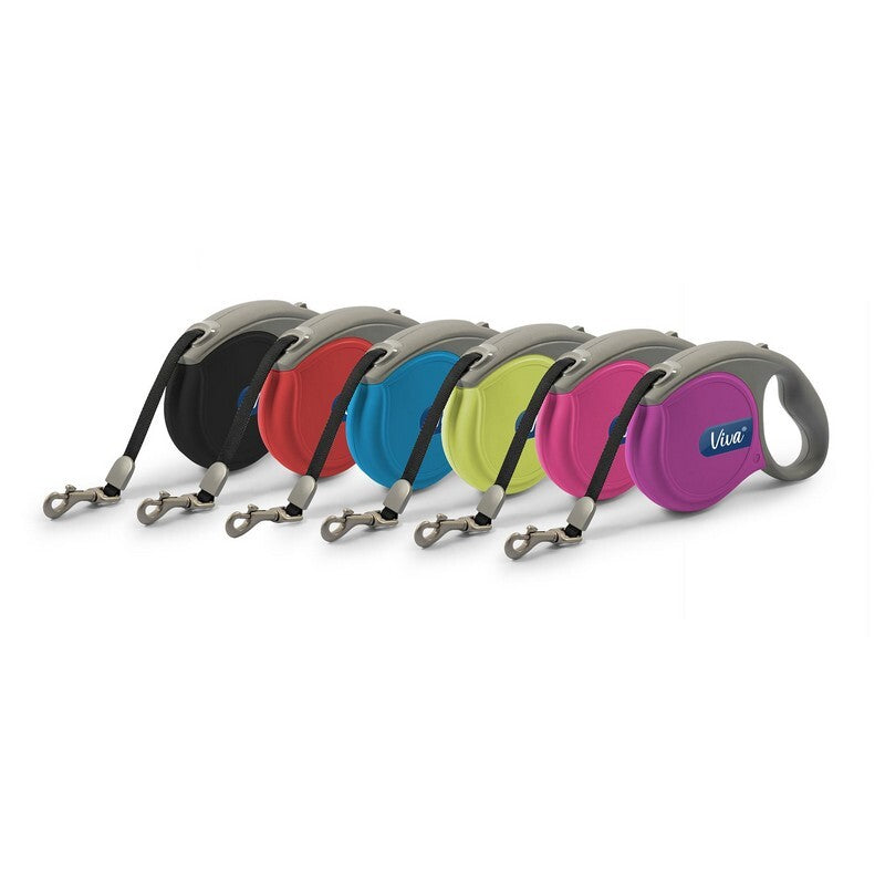 Ancol Viva Retractable Tape Dog Lead Black Small 5m