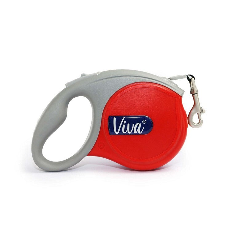 Ancol Viva Retractable Tape Dog Lead Red Medium 5m