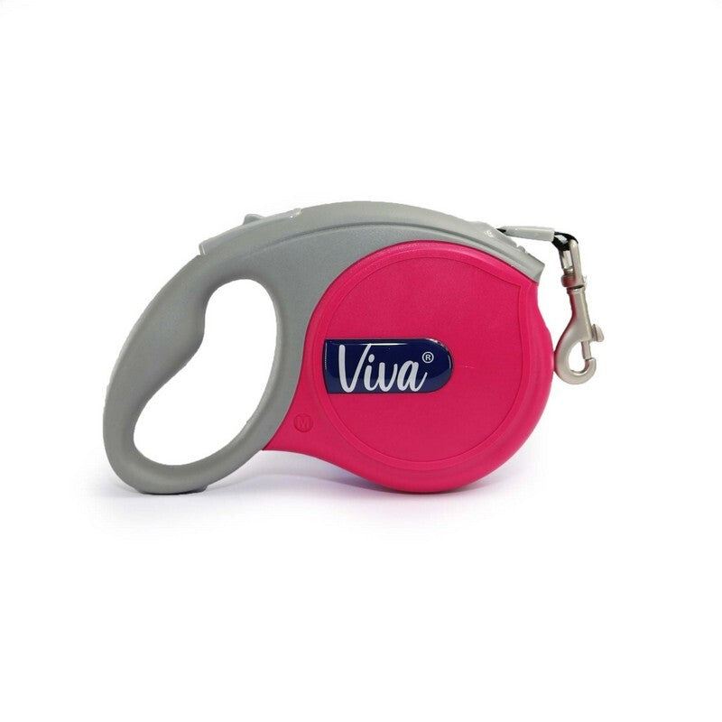 Ancol Viva Retractable Tape Dog Lead Pink Medium 5m