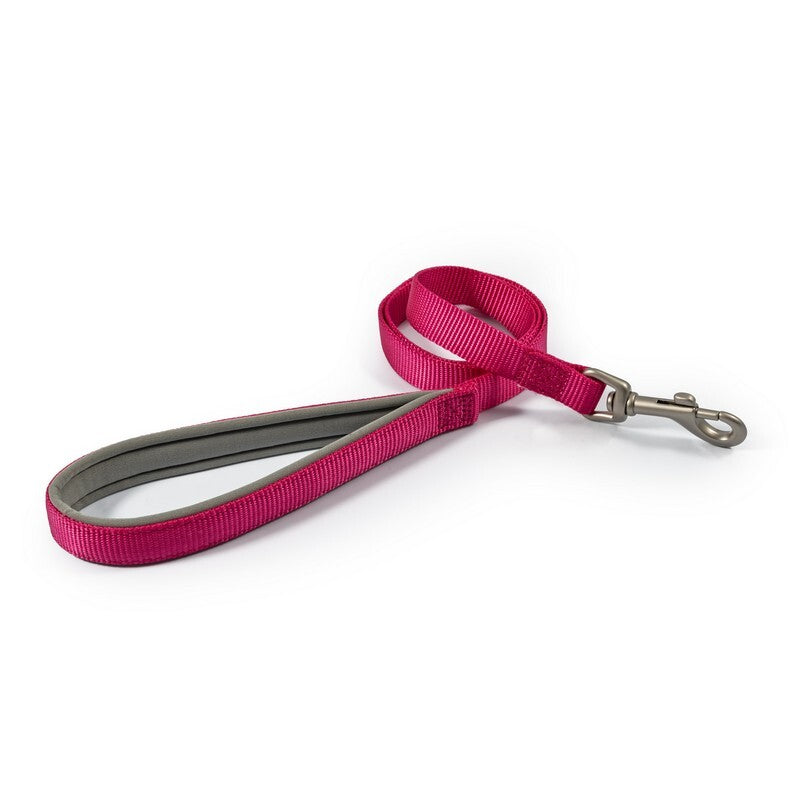 Ancol Viva Nylon Padded Snap Lead Raspberry 19mm x 1m