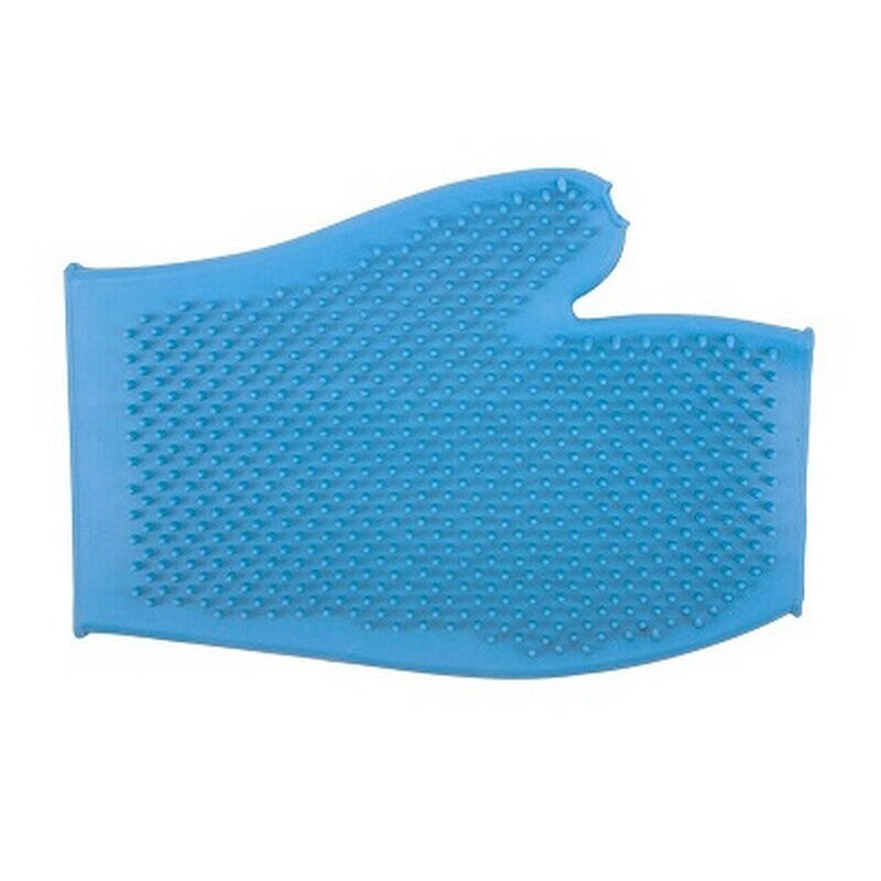 Ancol Rubber Grooming Glove Blue x 3