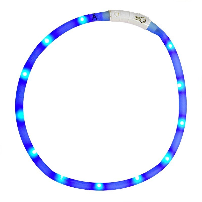 Ancol USB Rechargeable Flashing Blue Dog Collar