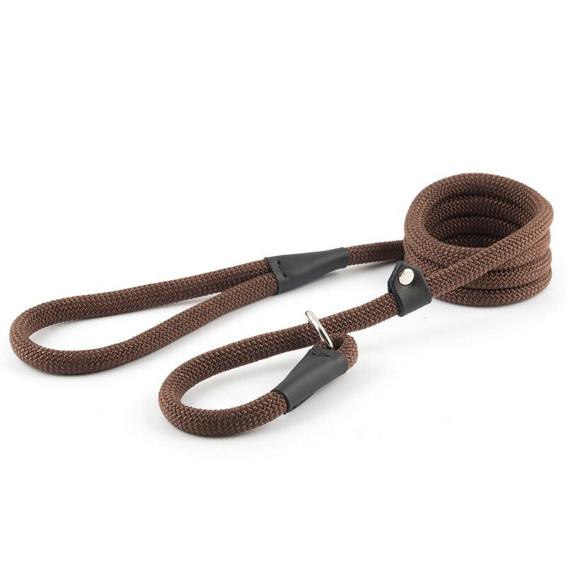 Ancol Heritage Collection Deluxe Nylon Rope Slip Lead Brown 12mm x 1.5m