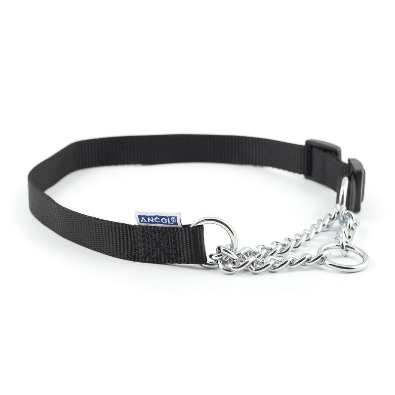 Ancol Nyl Chain Check Col Blk S4-7 60cm