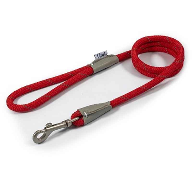 Ancol Viva Rope Reflective Snap Lead Red 10mm x 1.07m