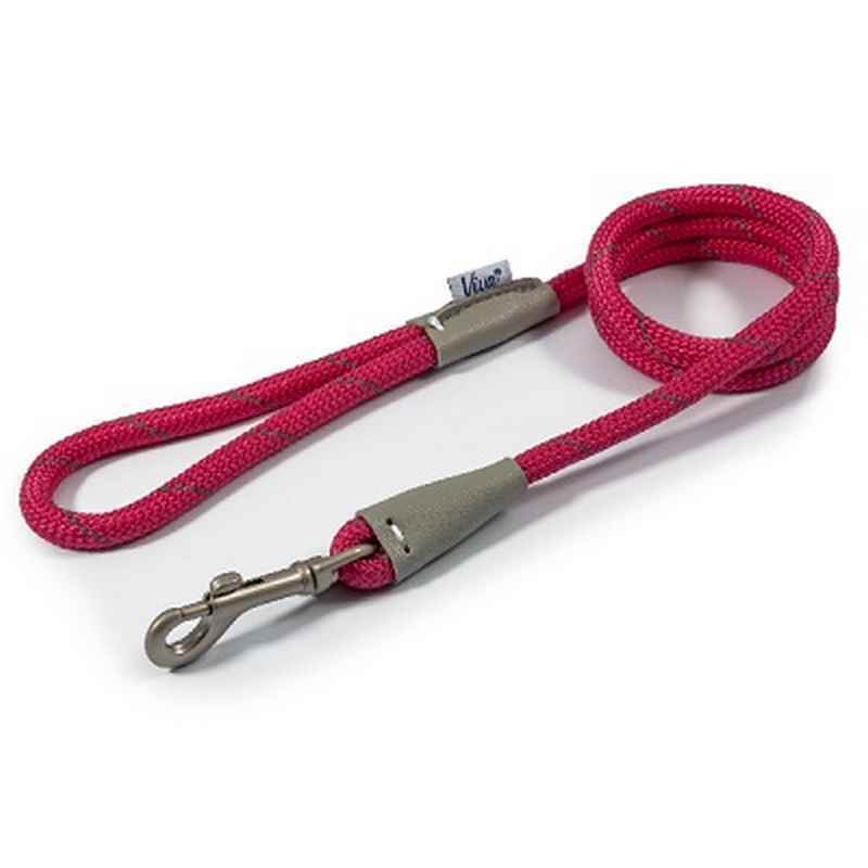 Ancol Viva Rope Reflective Snap Lead Pink 10mm x 1.07m