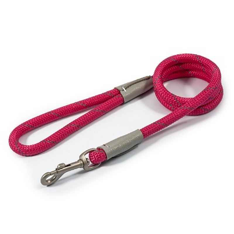 Ancol Viva Rope Reflective Snap Lead Pink 12mm x 1.07m