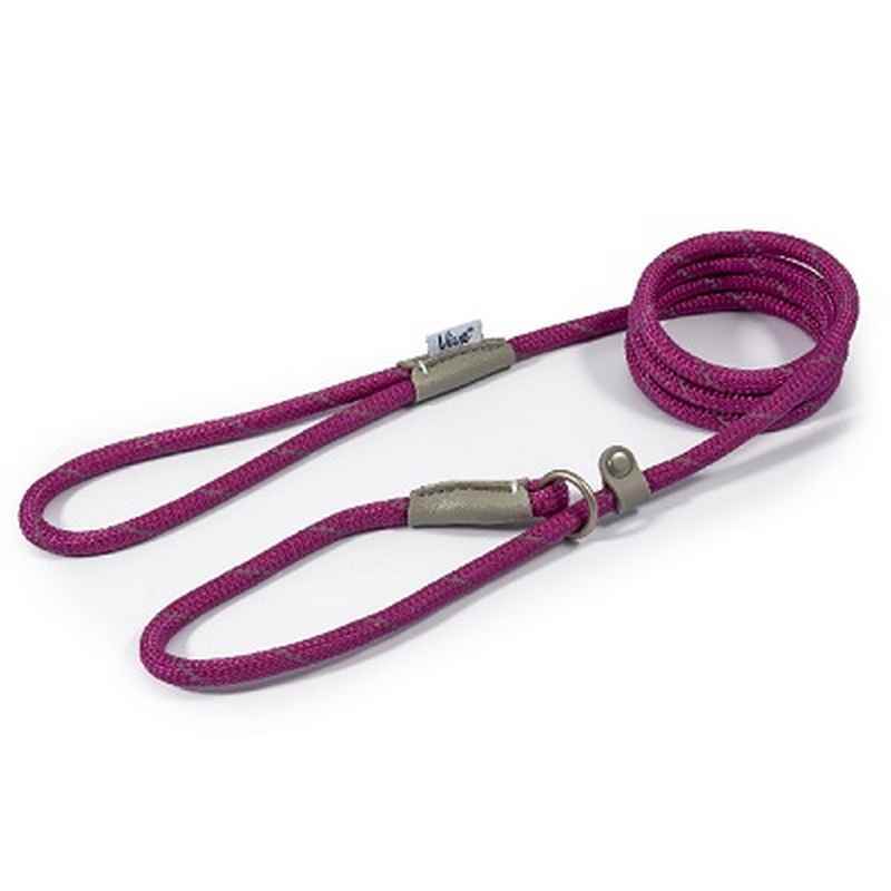 Ancol Viva Rope Reflective Slip Lead Purple 80mm x 1.5m