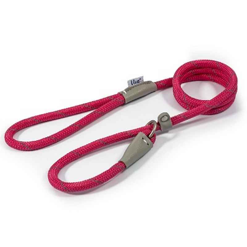 Ancol Viva Rope Reflective Slip Lead Pink 10mm x 1.2m