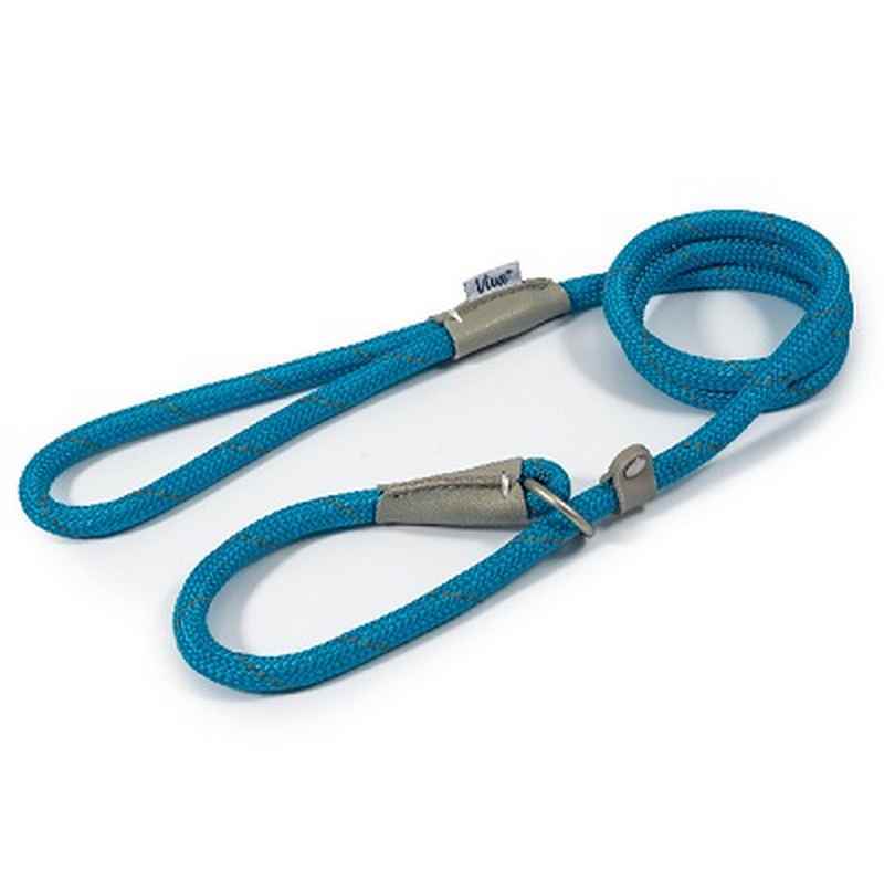 Ancol Viva Rope Reflective Slip Lead Blue 10mm x 1.2m