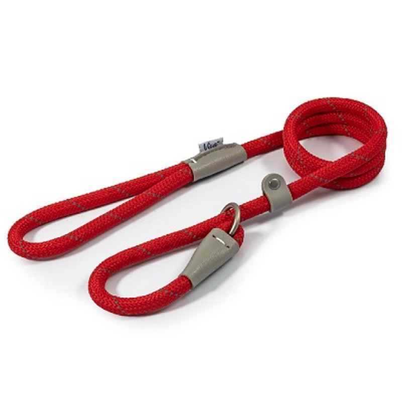 Ancol Viva Rope Reflective Slip Lead Red 12mm x 1.5m