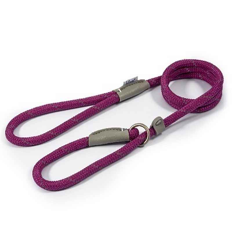 Ancol Viva Rope Reflective Slip Lead Purple 12mm x 1.5m