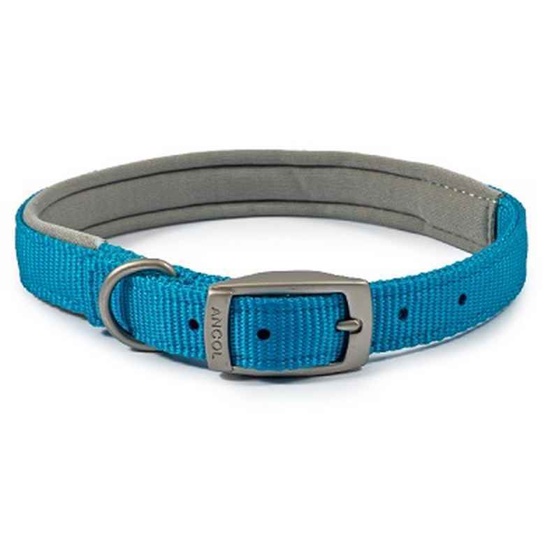 Ancol Viva Padded Buckle Collar Blue 35-43cm