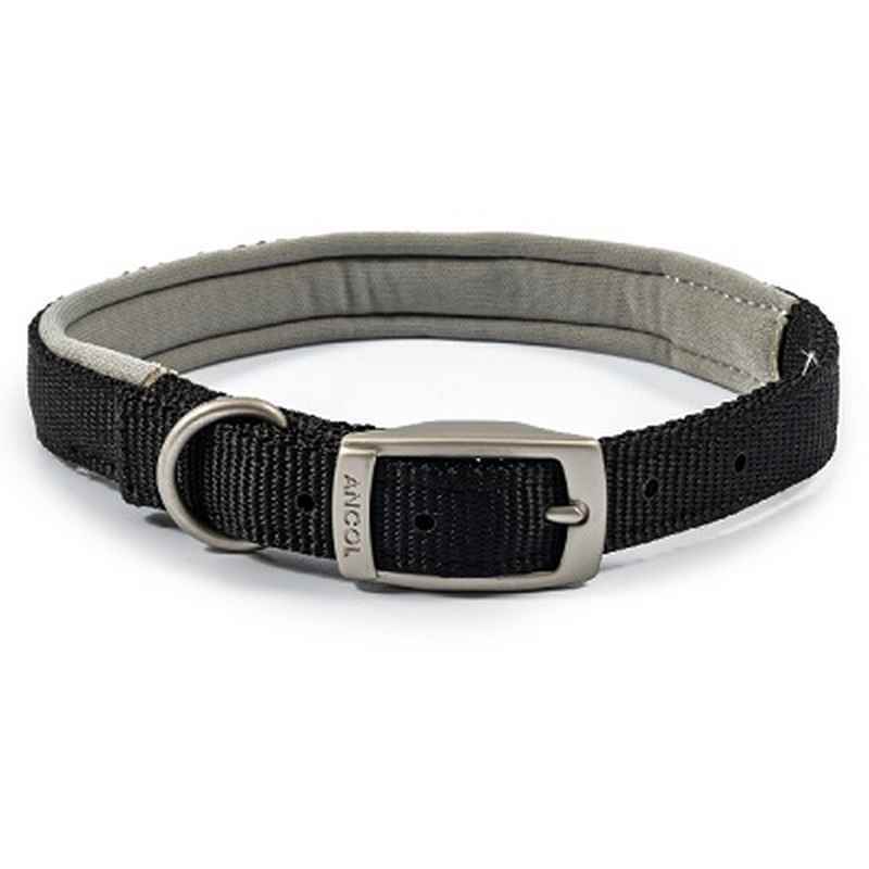 Ancol Viva Padded Buckle Collar Black 39-48cm