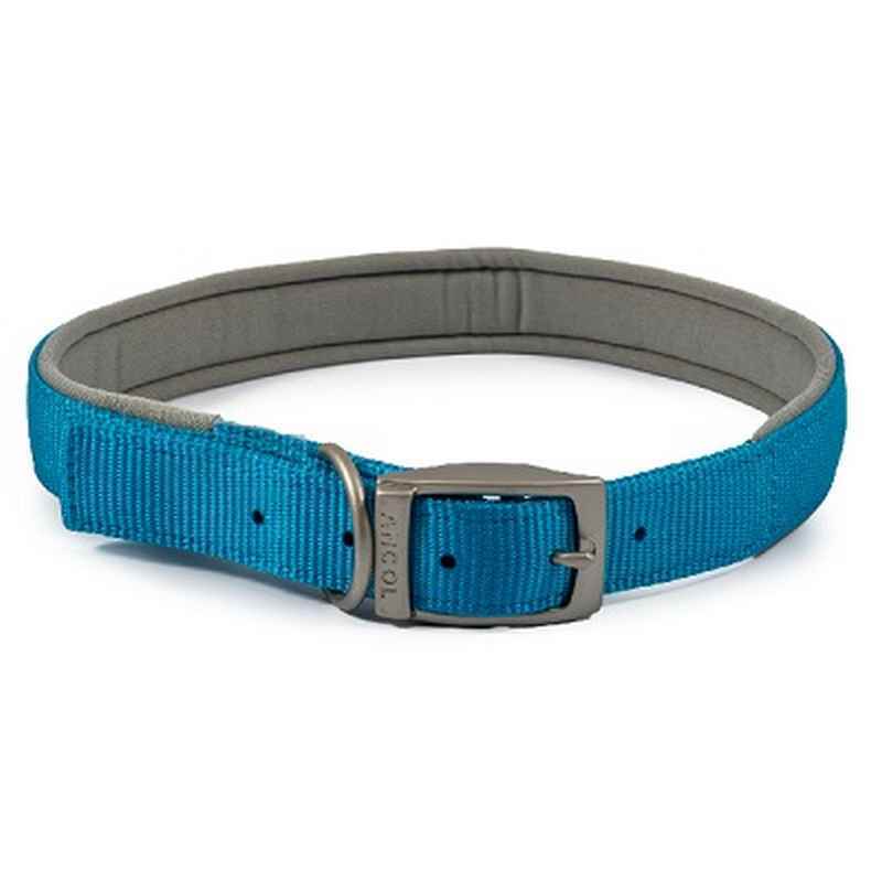 Ancol Viva Padded Buckle Collar Blue 50-59cm
