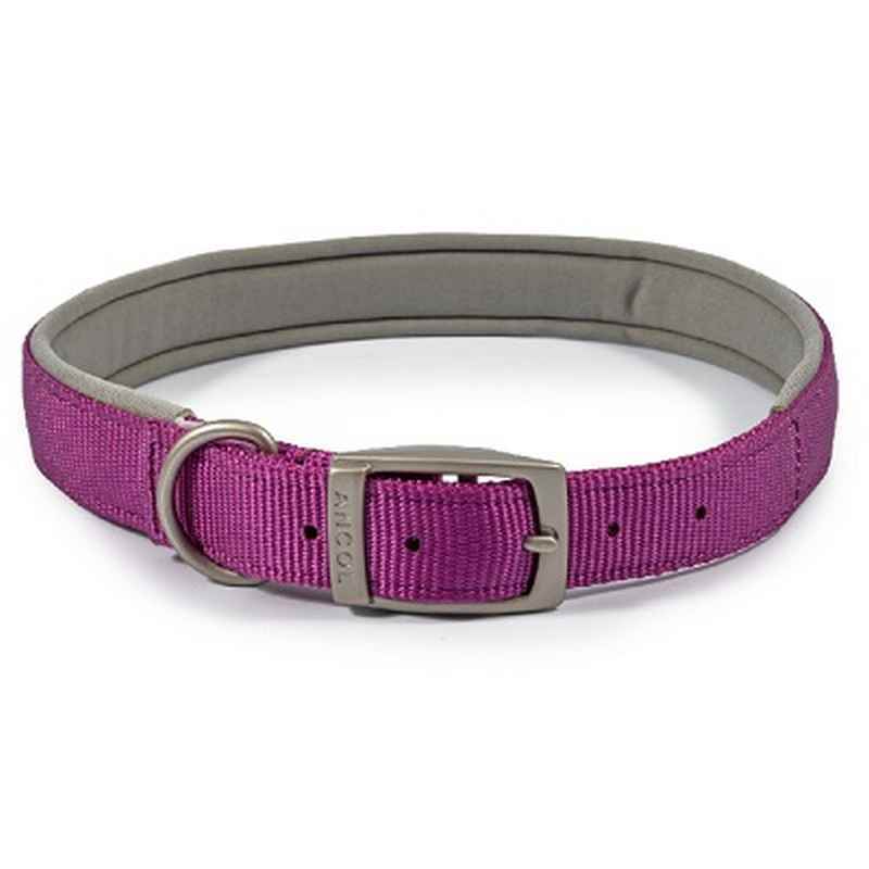 Ancol Viva Padded Buckle Collar Purple 55-63cm