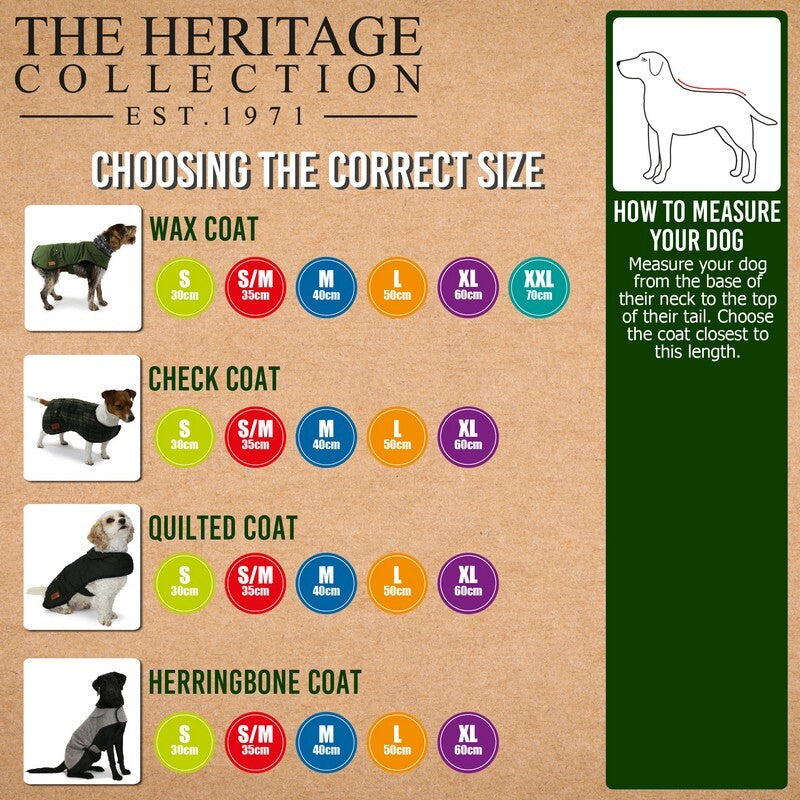 Ancol Heritage Collection Check Coat Extra Large 60cm