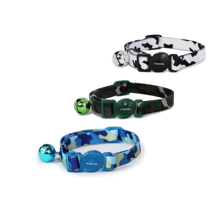 Ancol Cat Camouflage Safety Collar Black/White
