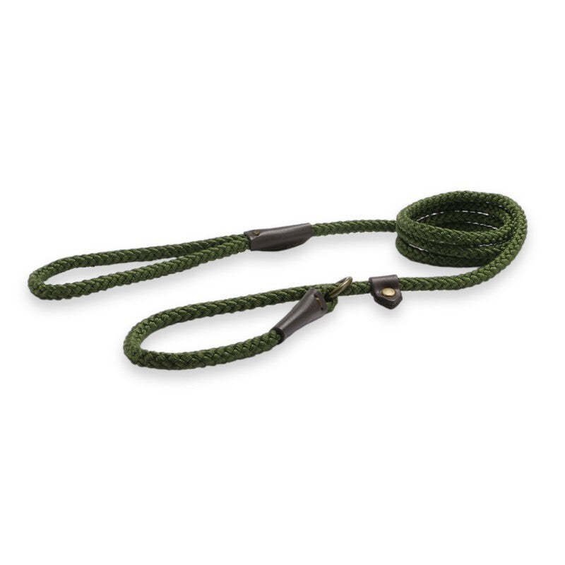 Ancol Heritage Collection Rope Slip Lead Green 8mm x 1.5m