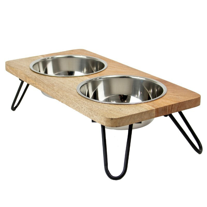 Ancol Hungry Paws Raised Twin Feeder Small 460ml