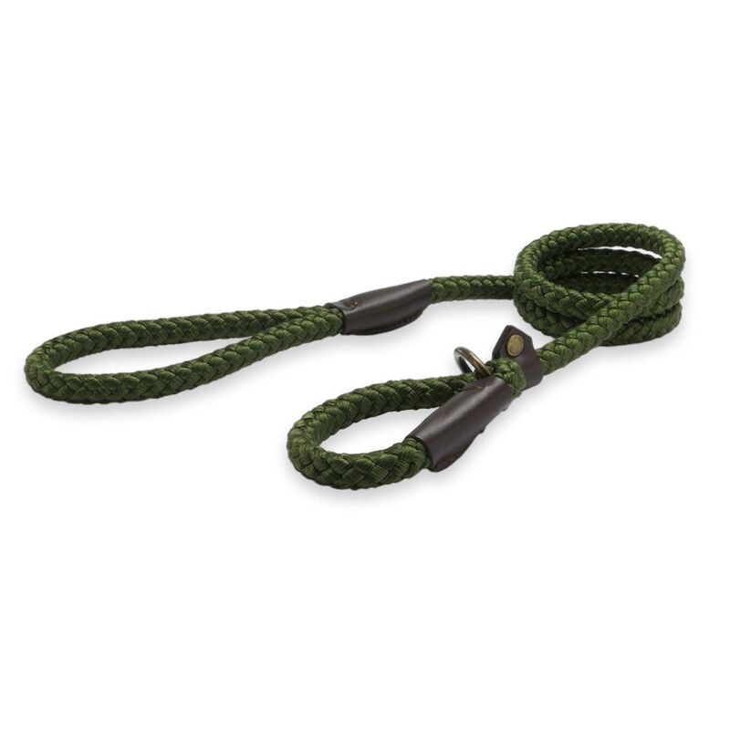 Ancol Heritage Collection Rope Slip Lead Green 12mm x 1.2m