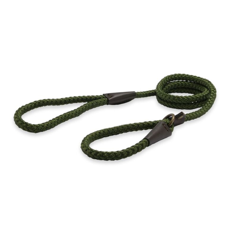 Ancol Heritage Collection Rope Slip Lead Green 10mm x 1.2m