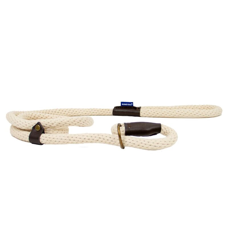 Ancol Heritage Collection Cotton Rope Slip Lead Natural 15mm x 1.5m