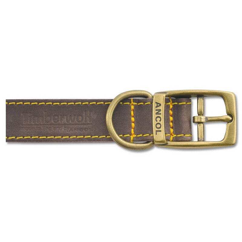 Ancol Timberwolf Sable Leather Dog Collar 50cm