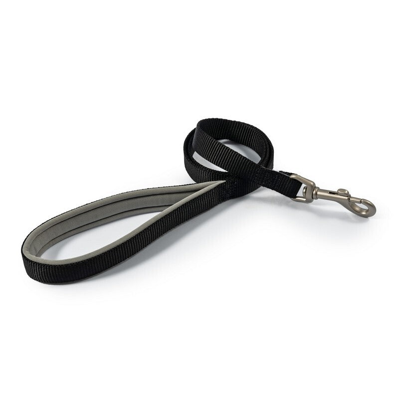 Ancol Viva Nylon Padded Snap Lead Black 1m