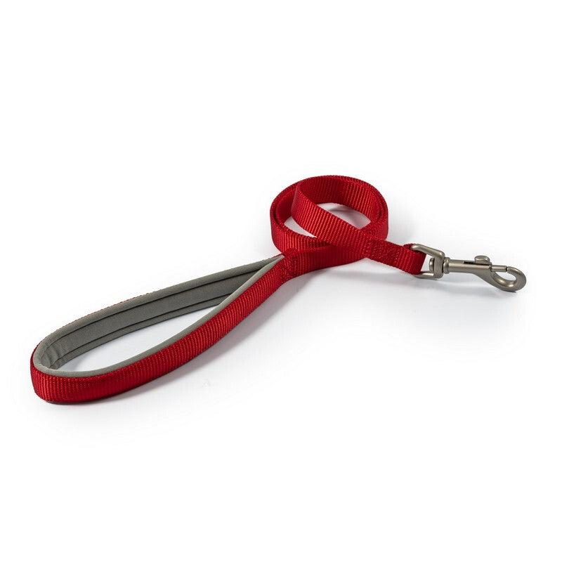 Ancol Viva Nylon Padded Snap Lead Red 1m