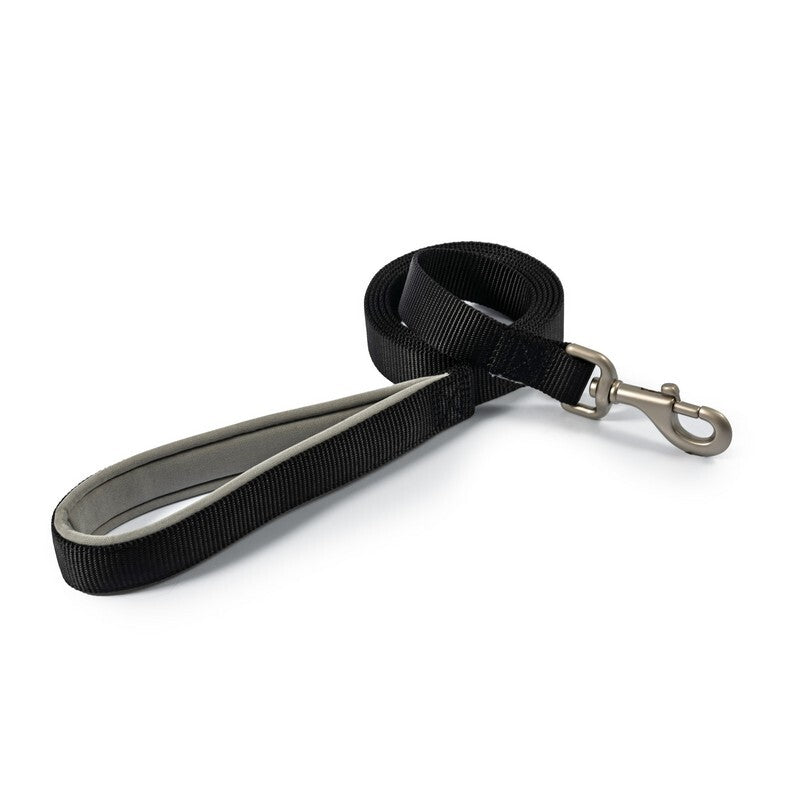 Ancol Viva Nylon Padded Snap Lead Black 1m